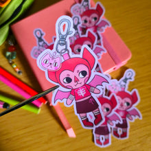 Load image into Gallery viewer, Bat girl keychain sticker
