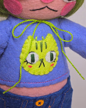 Load image into Gallery viewer, Bunny Girl Felt Doll
