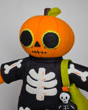 Load image into Gallery viewer, [Made to Order] Pumpkin in a Skeleton Costume Doll
