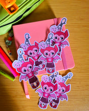Load image into Gallery viewer, Bat girl keychain sticker
