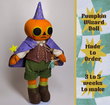 Load image into Gallery viewer, [Made to Order] Pumpkin Wizard Doll
